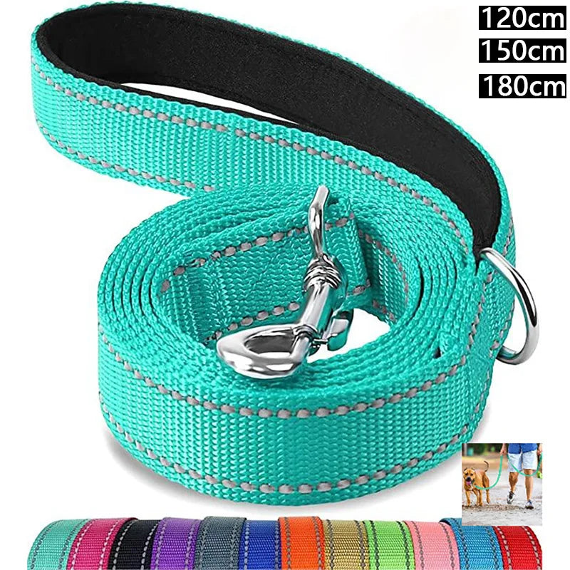 Correa Reflectante para Perros y Gatos | Correa de Paseo y Entrenamiento 1.2 / 1.5 / 1.8 m | Cinta de Arrastre Resistente