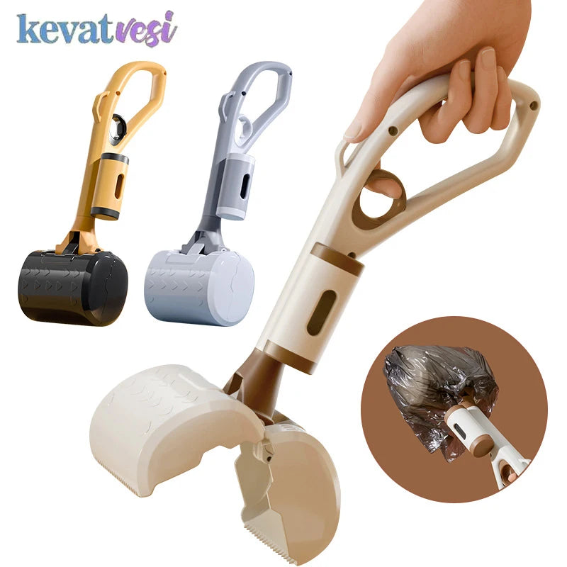 Recolector de Heces para Perros con Mango Largo + Dispensador de Bolsas