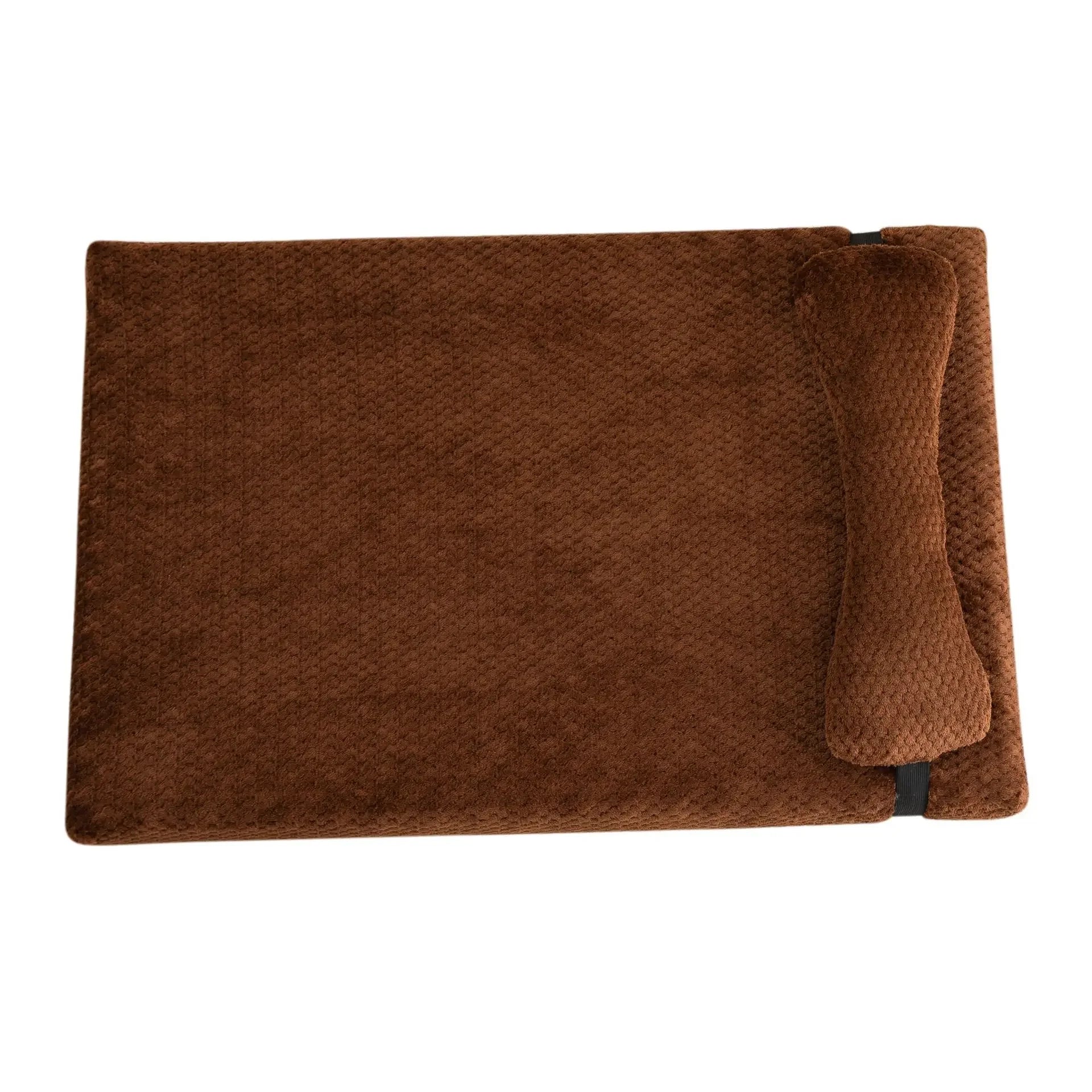 Cama Calmante y Suave para Perros con Almohada – Funda Extraíble y Lavable