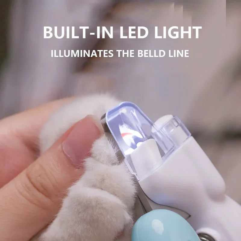 Cortauñas Profesional para Mascotas con Luz LED – Tijeras de Uñas para Perros, Gatos y Animales Pequeños