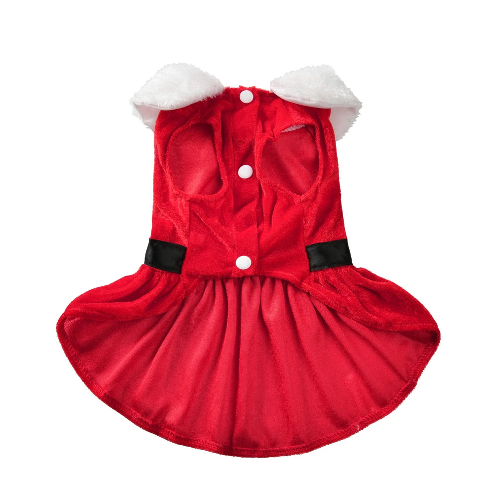 Vestido de Navidad Rojo para Perros y Gatos – Disfraz Princesa Festivo