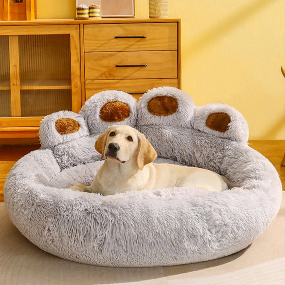 Cama Suave y Esponjosa para Perros y Gatos – Nido Antiestrés Lavable