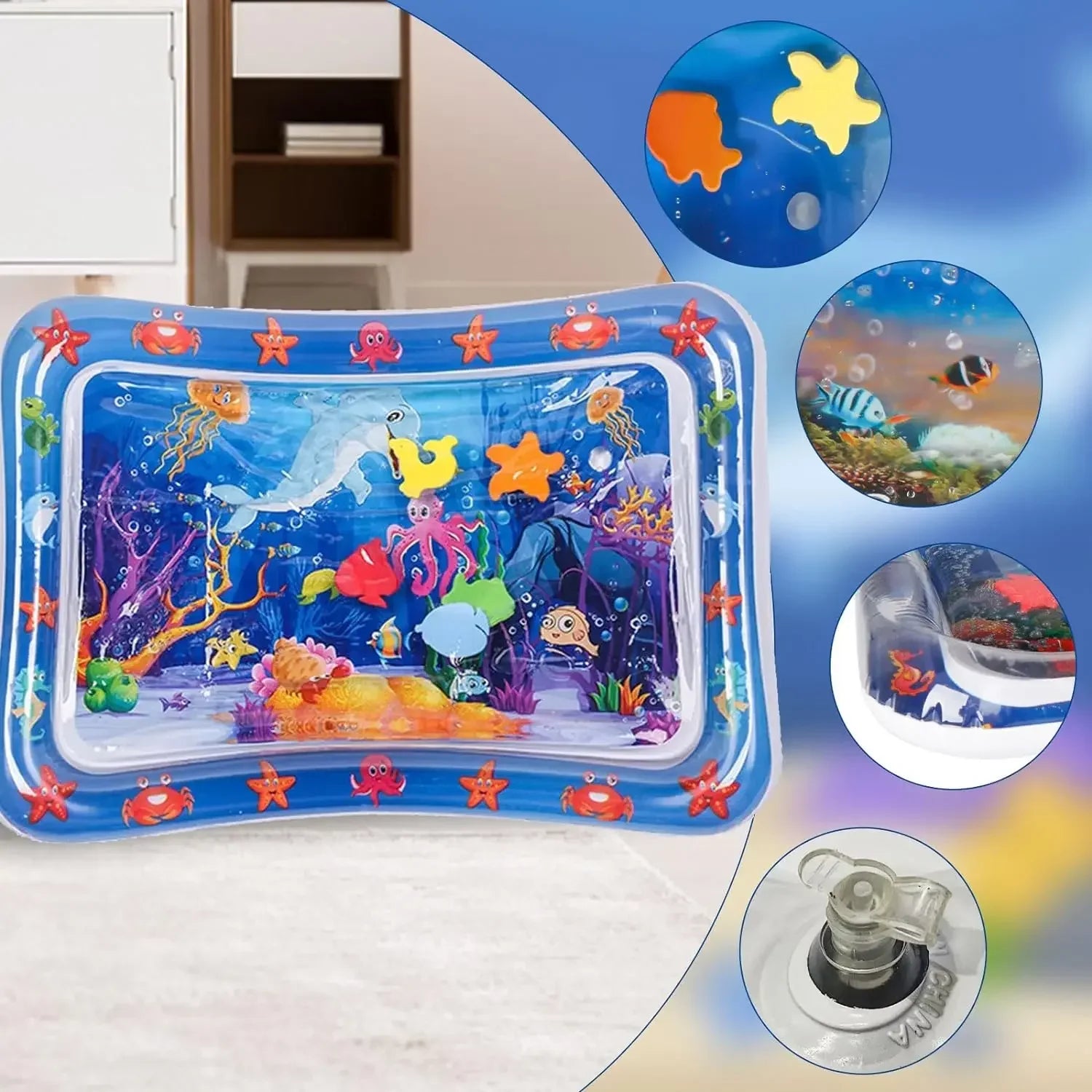 Alfombra Sensorial de Agua Inflable para Mascotas