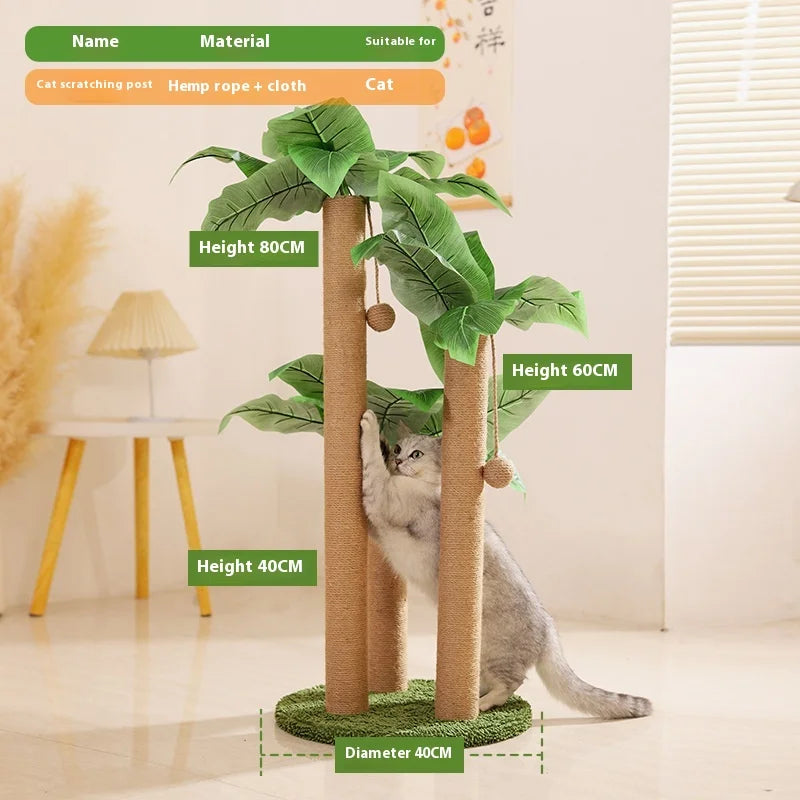 Rascador para gatos árbol de coco | Poste de sisal resistente