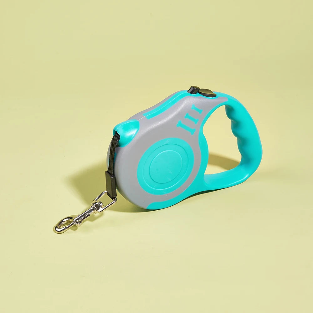 Correa Retráctil Automática para Perros y Gatos 3m/5m – Correa de Nylon Duradera para Paseos, Viajes y Senderismo