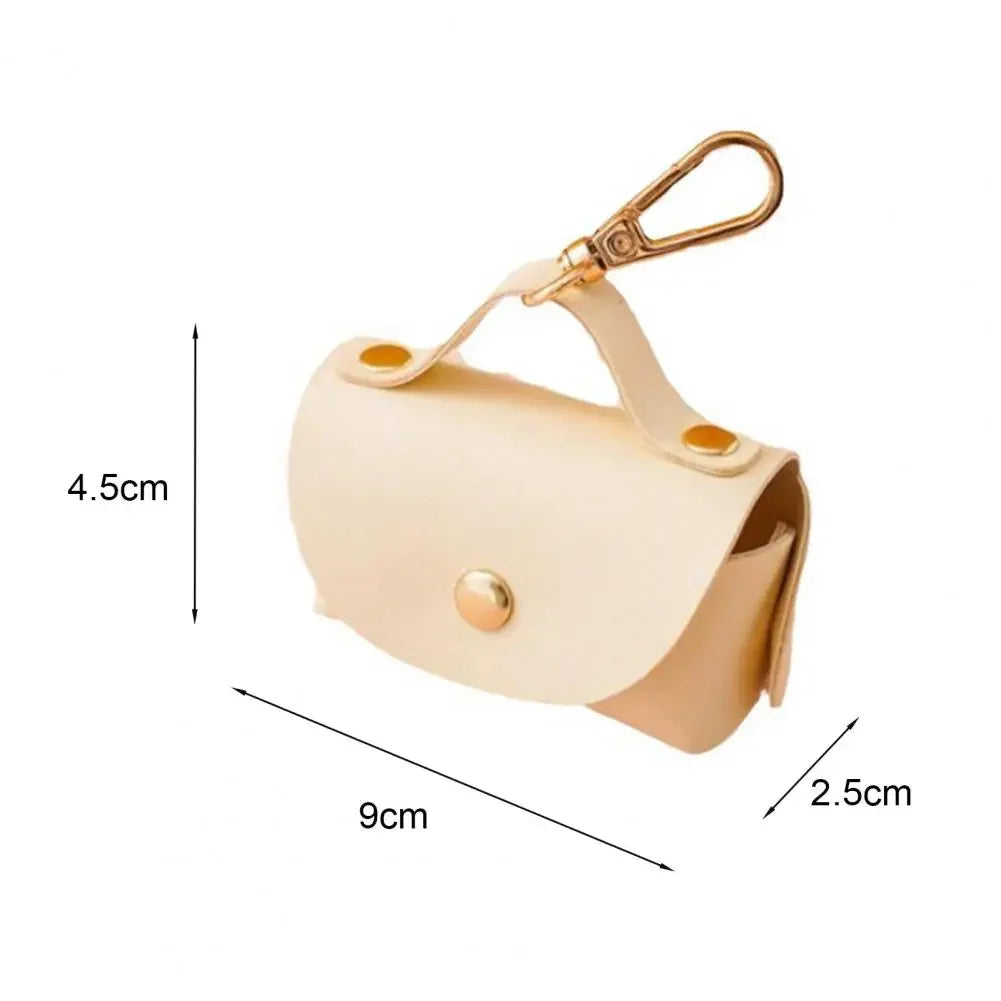 Portabolsas para Excrementos de Perro en Cuero Sintético | Dispensador de Bolsas Higiénicas | Organizador Portátil para Paseo