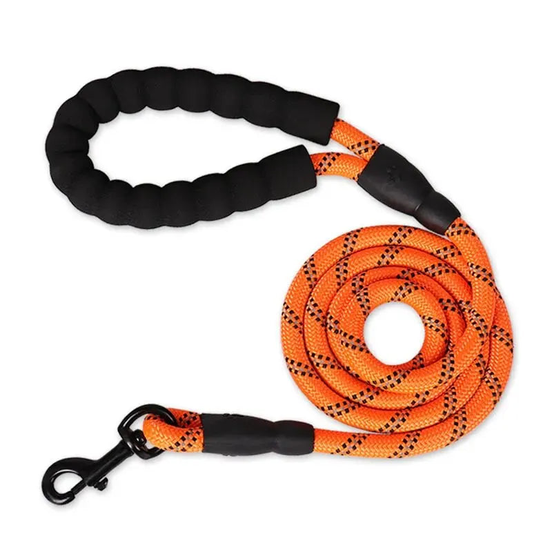 Correa Reflectante para Perros 150/200/300cm – Correa de Nylon Resistente con Mango Acolchado para Perros Pequeños, Medianos y Grandes