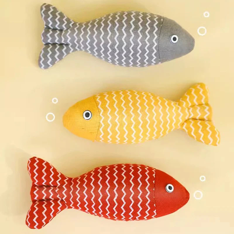Juguete de Pez con Catnip para Gatos – Peluche Interactivo y Rascador Antiestrés
