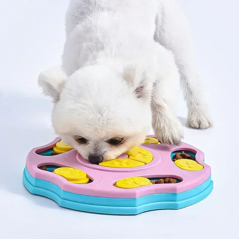 Juguete interactivo para perros comedero lento | Puzzle antiestrés mascotas