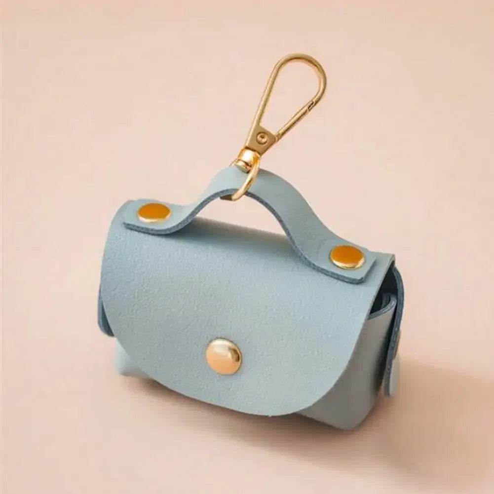 Portabolsas para Excrementos de Perro en Cuero Sintético | Dispensador de Bolsas Higiénicas | Organizador Portátil para Paseo