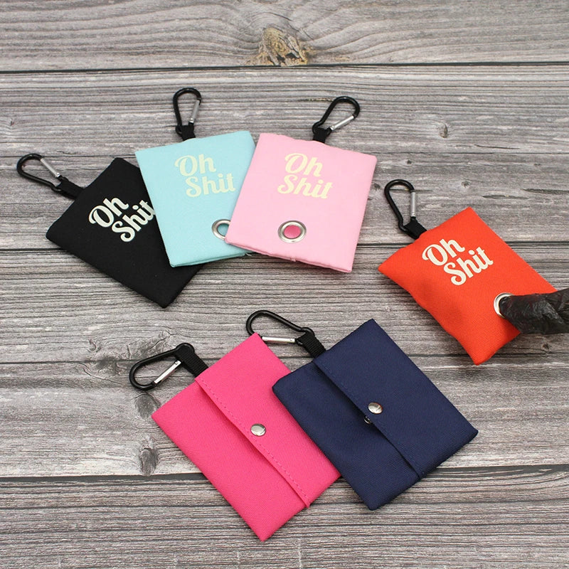 Dispensador de Bolsas para Heces de Perro – Portabolsas Portátil de Lona para Paseos
