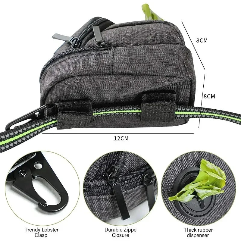 Bolsa Multifuncional para Premios y Dispensador de Bolsas para Perros – Portátil, Resistente y Ligera para Entrenamiento y Paseos
