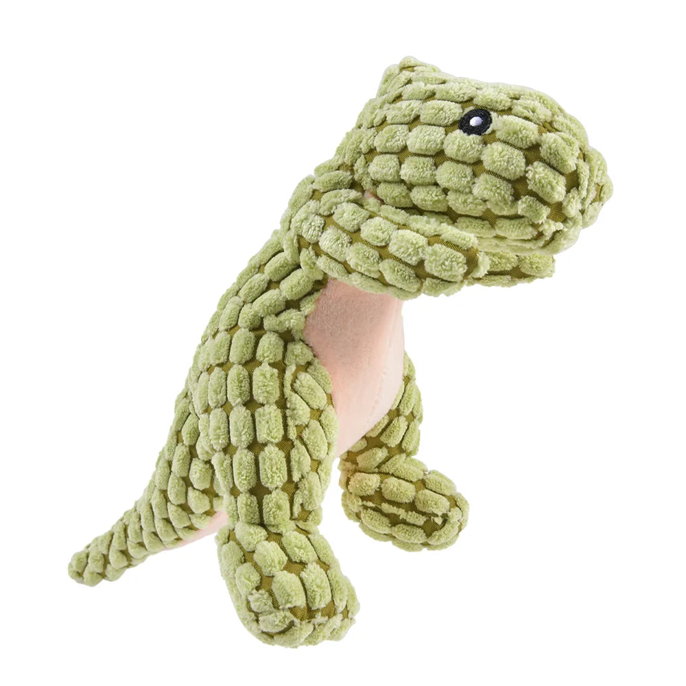 Juguete de Peluche para Perros y Gatos – Dinosaurio Suave e Interactivo | Masticable y Antiestrés