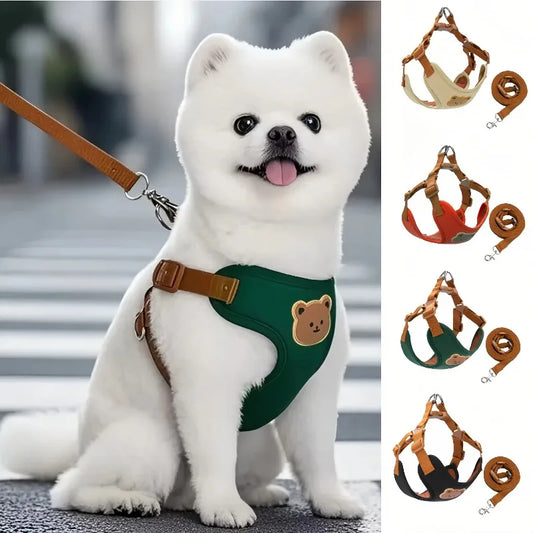 Arnés con Correa para Perros y Gatos Pequeños y Medianos | Chaleco Transpirable Ajustable Antiescape | Set Arnés + Correa 150 cm