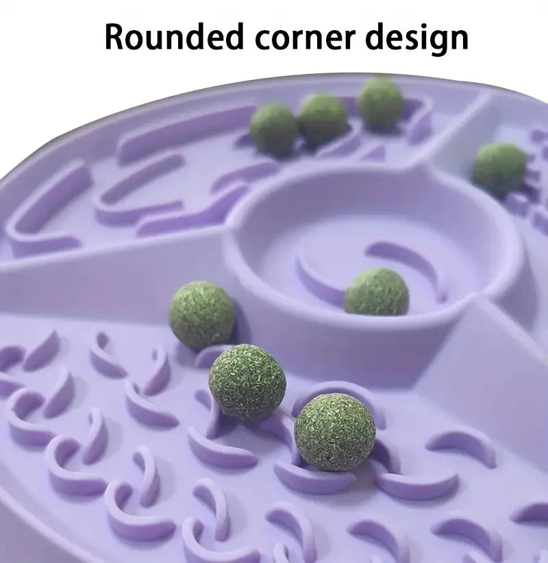 Alfombra Lamedora para Perros y Gatos – Plato Antiahogo con Ventosas de Silicona para Comida Lenta