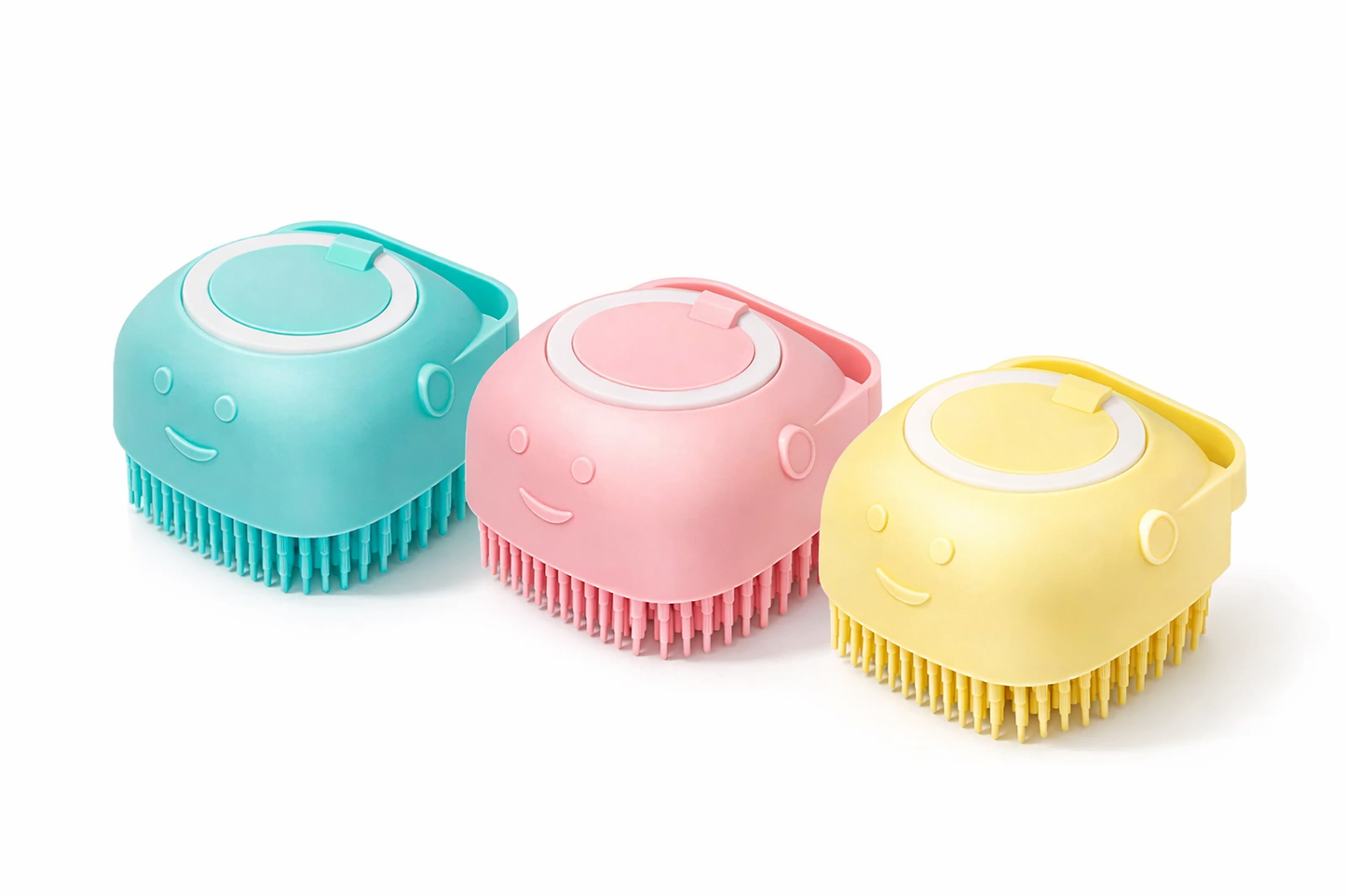 Cepillo de Baño para Mascotas con Dispensador de Champú – Cepillo de Silicona Suave para Perros y Gatos